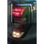 Feux LED Ford Ranger - Verre Fumé - Fond Noir - Led rouge