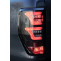 Luci LED Ford Ranger - Vetro Fumè - Sfondo Nero - Led Rosso