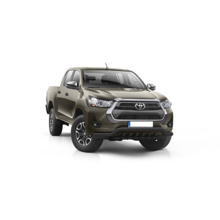 Parachoques Toyota Hilux - con garras de acero inoxidable negro - de 2021