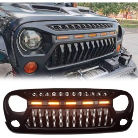 Jeep Wrangler JK Grille - Orange lysdioder