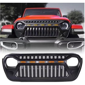 Parrilla Jeep Wrangler - LED naranja - JL