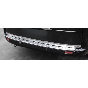 Transit Custom Rear Bumper Protection - Brushed Steel - 2012 onwards