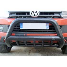 Amarok Bull Bar - Acero inoxidable negro reforzado - Aprobado por la CE