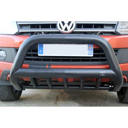 Amarok Bull Bar - Acero inoxidable negro reforzado - Aprobado por la CE