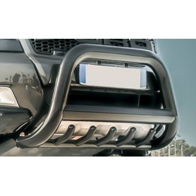 Bull bar Ford Ranger - acciaio inox nero rinforzato - omologato - doppia super cabina