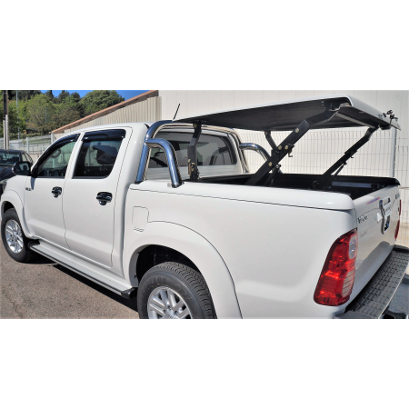 Hilux Tipper Cover - Multiposition + Roll Bar Stainless Steel - (from 2005 to 2015)